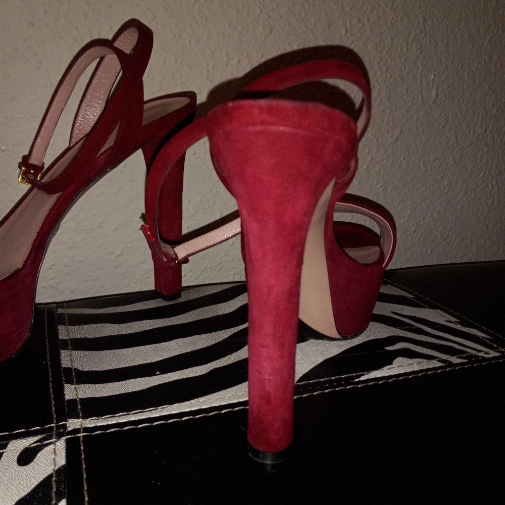 Gucci Platform Suede Heels Kid Scamosciato - Picture 5 of 15